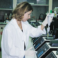 girl in lab